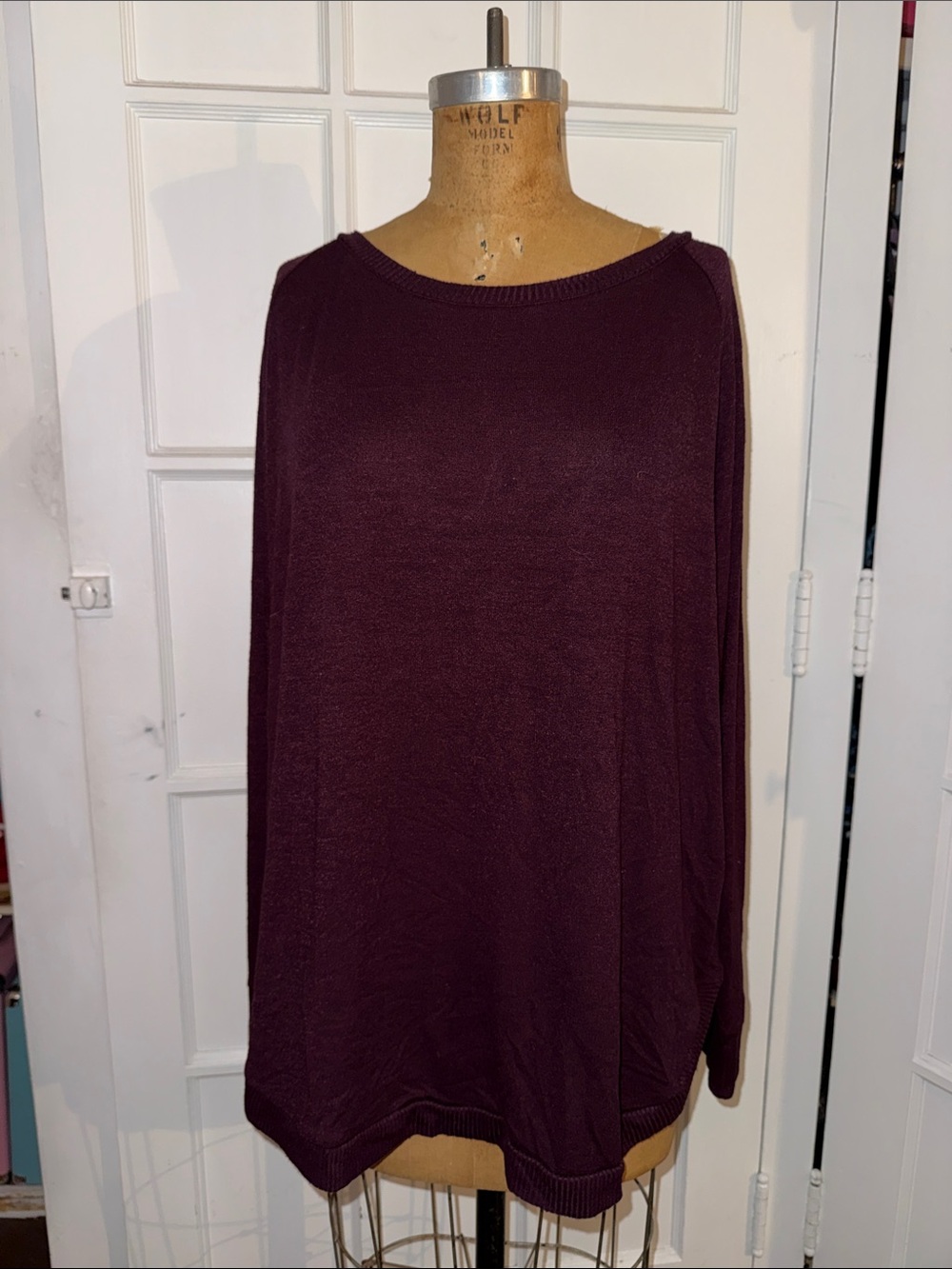 Gap Softspun Maroon Long Sleeve Knot Top XL
